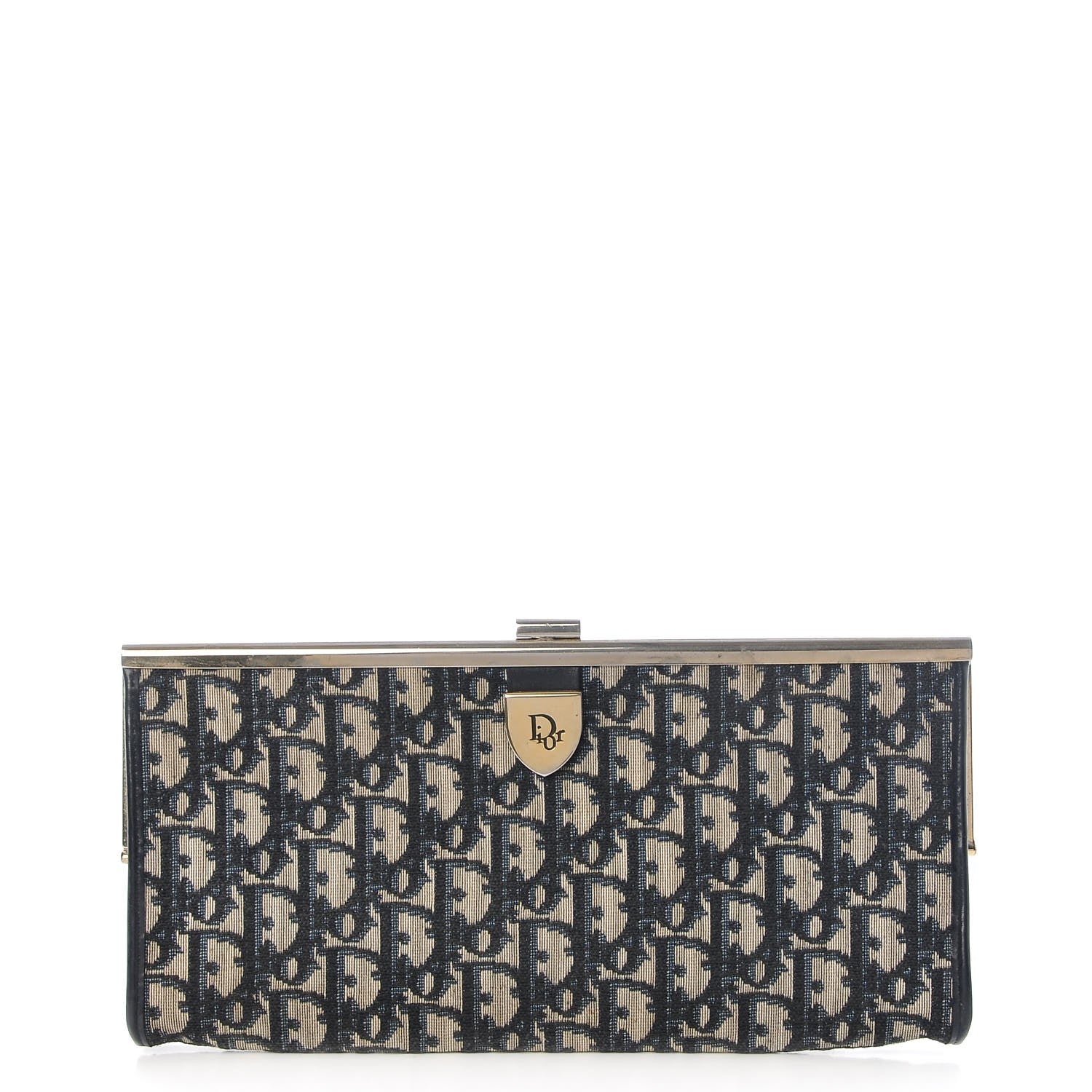 Christian Dior Monogram Clutch Navy Blue 1 of 7