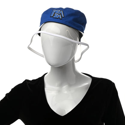 Prada Cotton PVC Logo Embroidered Womens Bucket Hat M Blue 2 of 8