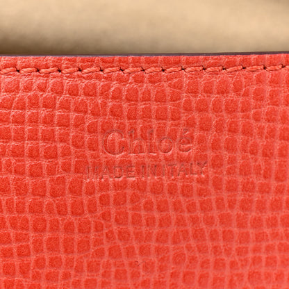 Chloe Grained Calfskin Lambskin Mini Drew Shoulder Bag Coral Pop 6 of 11