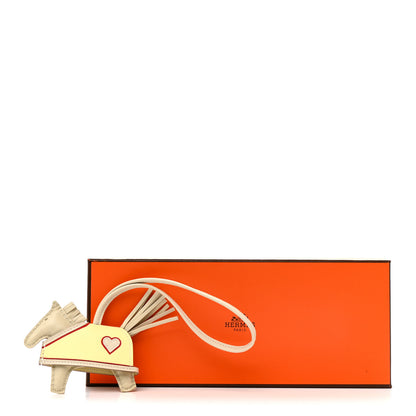 Hermes Milo Lambskin Grigri Rodeo Robeo Coeur Bag Charm PM Craie Jaune Milton Rouge Radieux 5 of 5