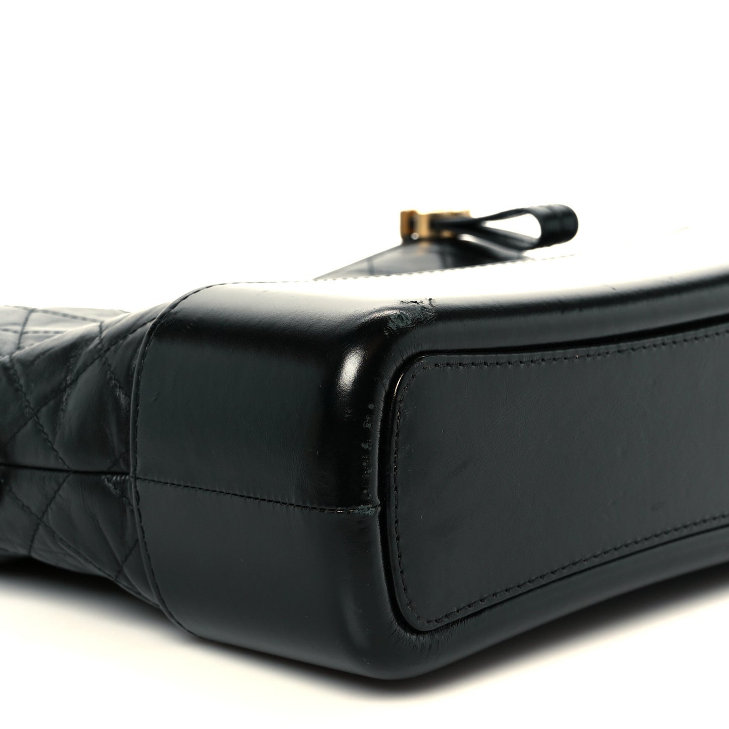 Aged Calfskin Quilted Medium Gabrielle Hobo Black