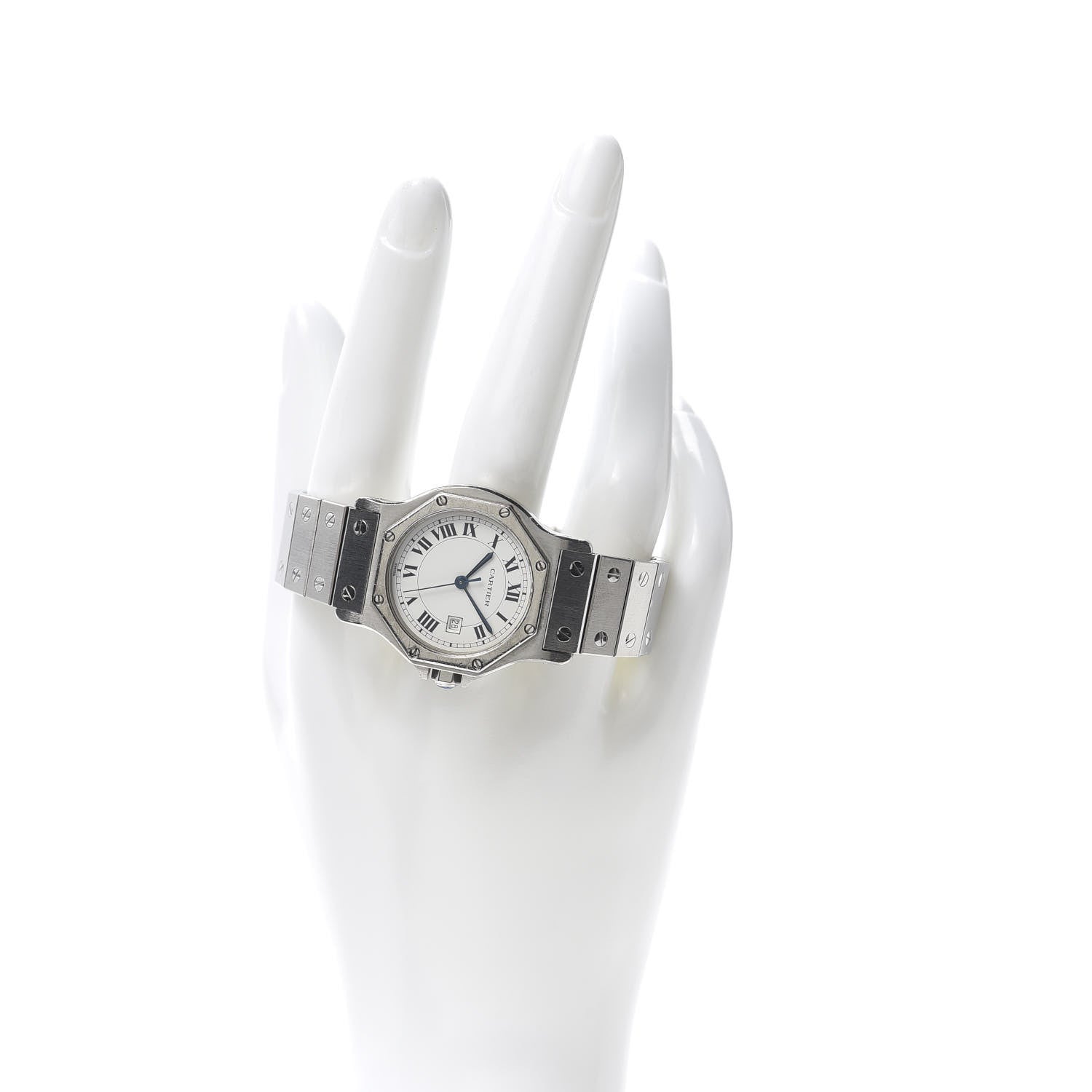 Cartier Stainless Steel 29mm Santos Octagon Automatic Watch 2 of 6