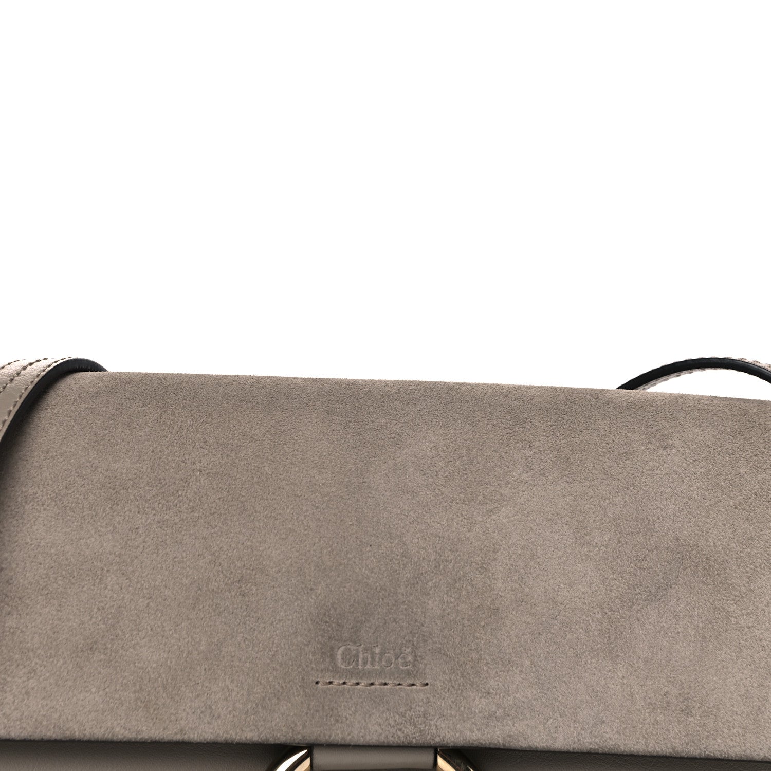 Chloe Suede Calfskin Small Faye Shoulder Bag Motty Grey 20 of 21