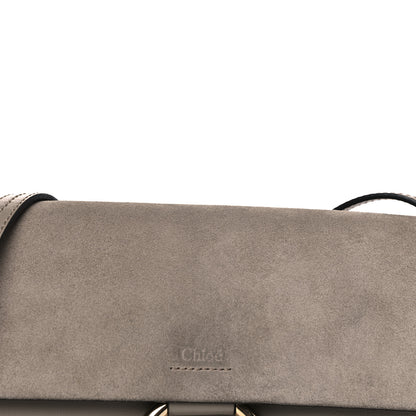 Chloe Suede Calfskin Small Faye Shoulder Bag Motty Grey 20 of 21