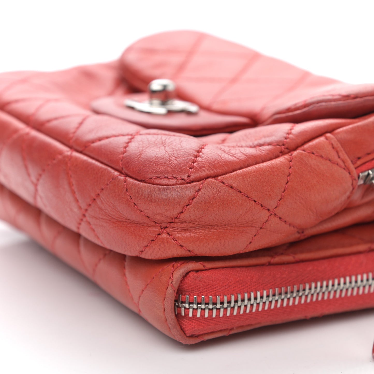 Lambskin Quilted New Mini Flap Red