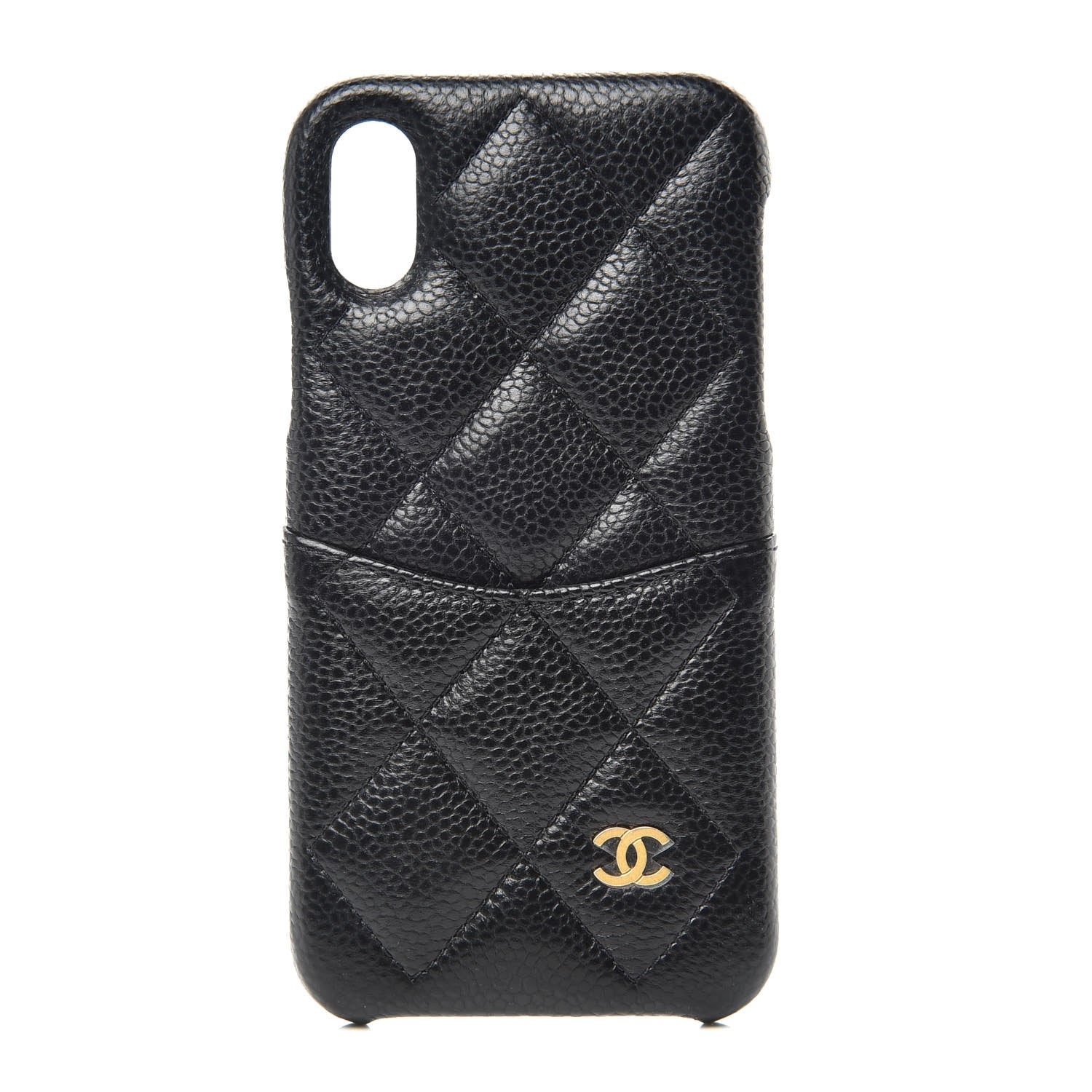 Chanel Caviar Quilted iPhone X Coco Tech Case Black 1 of 8
