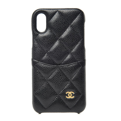 Chanel Caviar Quilted iPhone X Coco Tech Case Black 1 of 8
