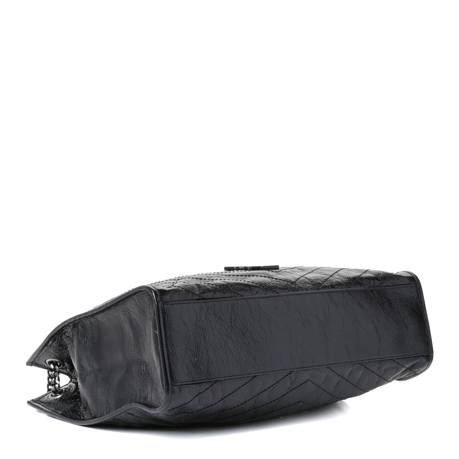 Saint Laurent Crinkled Calfskin Matelasse Monogram Niki Shoulder Bag Black 7 of 10