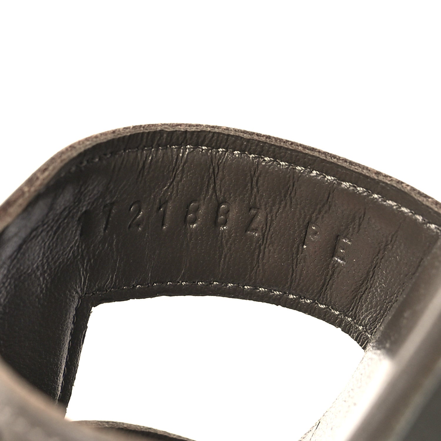 Hermes Calfskin Studded Oran Sandals 36.5 Gris Galet 6 of 10