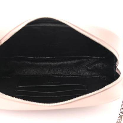 Saint Laurent Grain De Poudre Matelasse Monogram Mini Lou Camera Bag Marble Pink 5 of 9