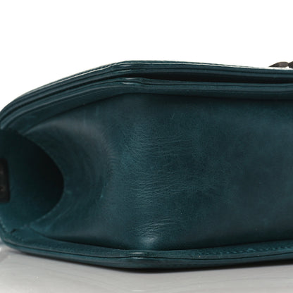 Chanel Calfskin Double Stitch Medium Boy Flap Green 7 of 10