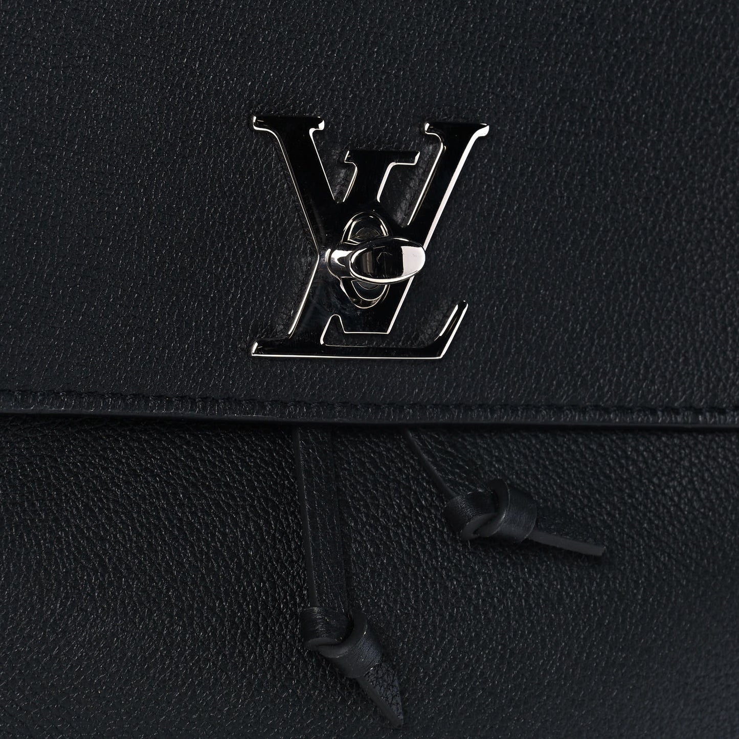 Calfskin Lockme Backpack Black