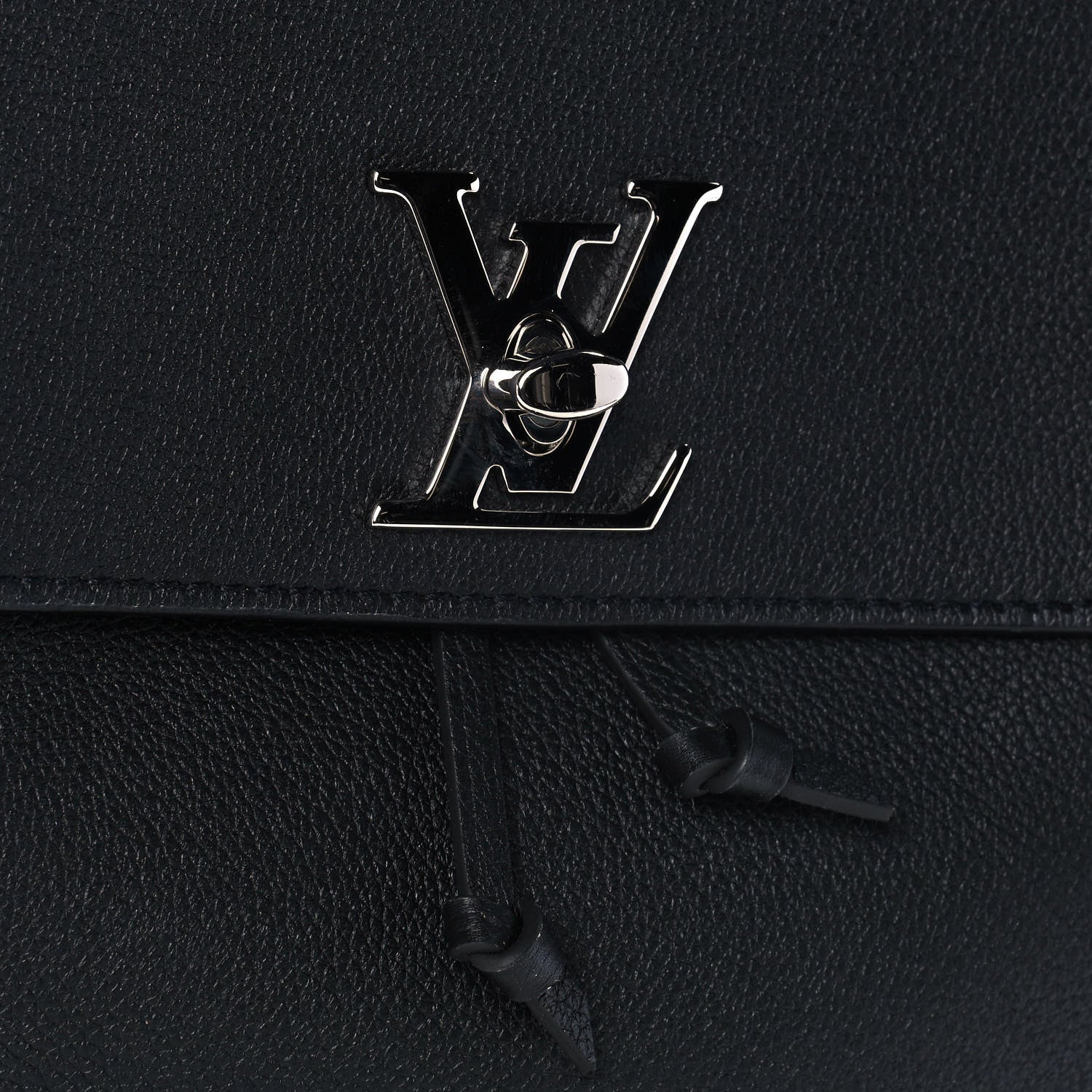 Louis Vuitton Calfskin Lockme Backpack Black 8 of 10