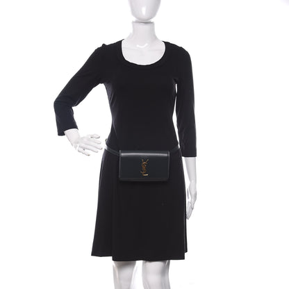Saint Laurent Smooth Calfskin Monogram Kate Belt Bag Dark Leaf 2 of 8
