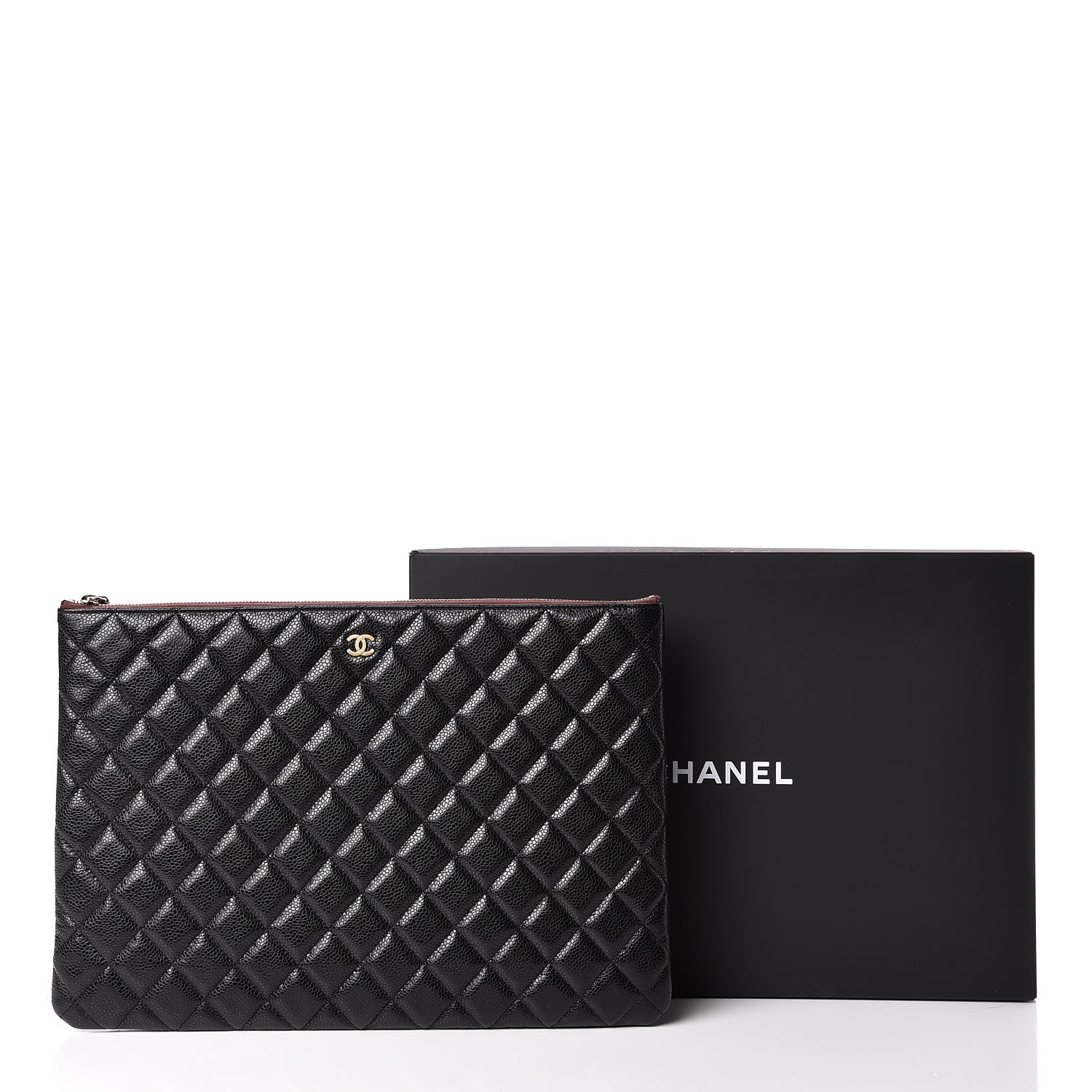 Chanel Caviar Quilted Large Cosmetic Case Black 11 of 11