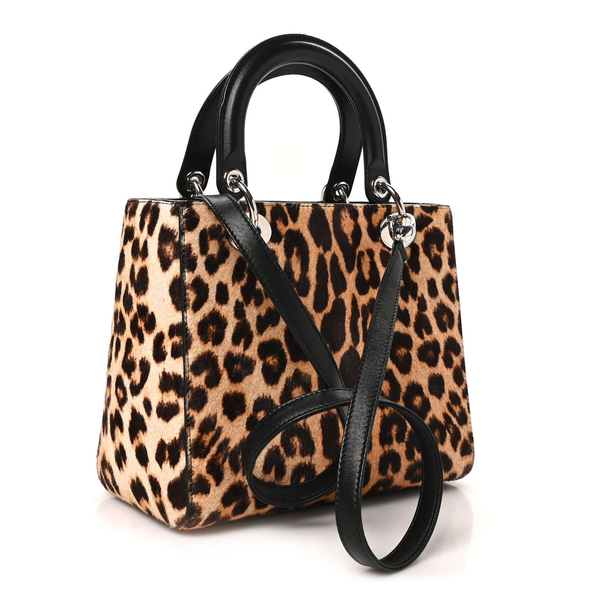 Christian Dior Pony Hair Leopard Print Medium Lady Dior 3 of 10