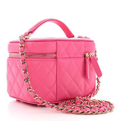 Chanel Caviar Quilted Small CC Vanity Case Rose 3 of 12