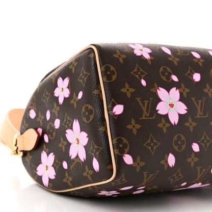 Louis Vuitton LV X TM Monogram Cherry Blossom Speedy Bandouliere 25 Sakura Brown 8 of 9