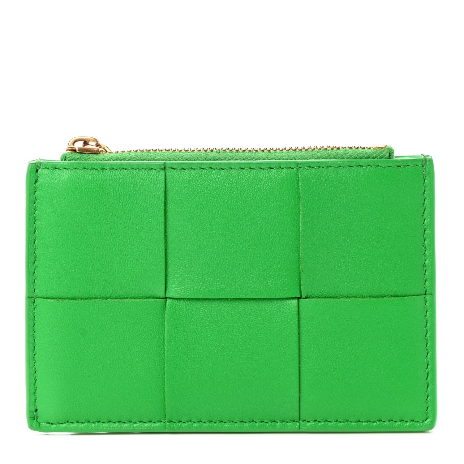 Bottega Veneta Nappa Maxi Intrecciato Zip Card Holder Parakeet 1 of 9