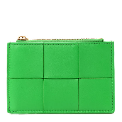 Bottega Veneta Nappa Maxi Intrecciato Zip Card Holder Parakeet 1 of 9