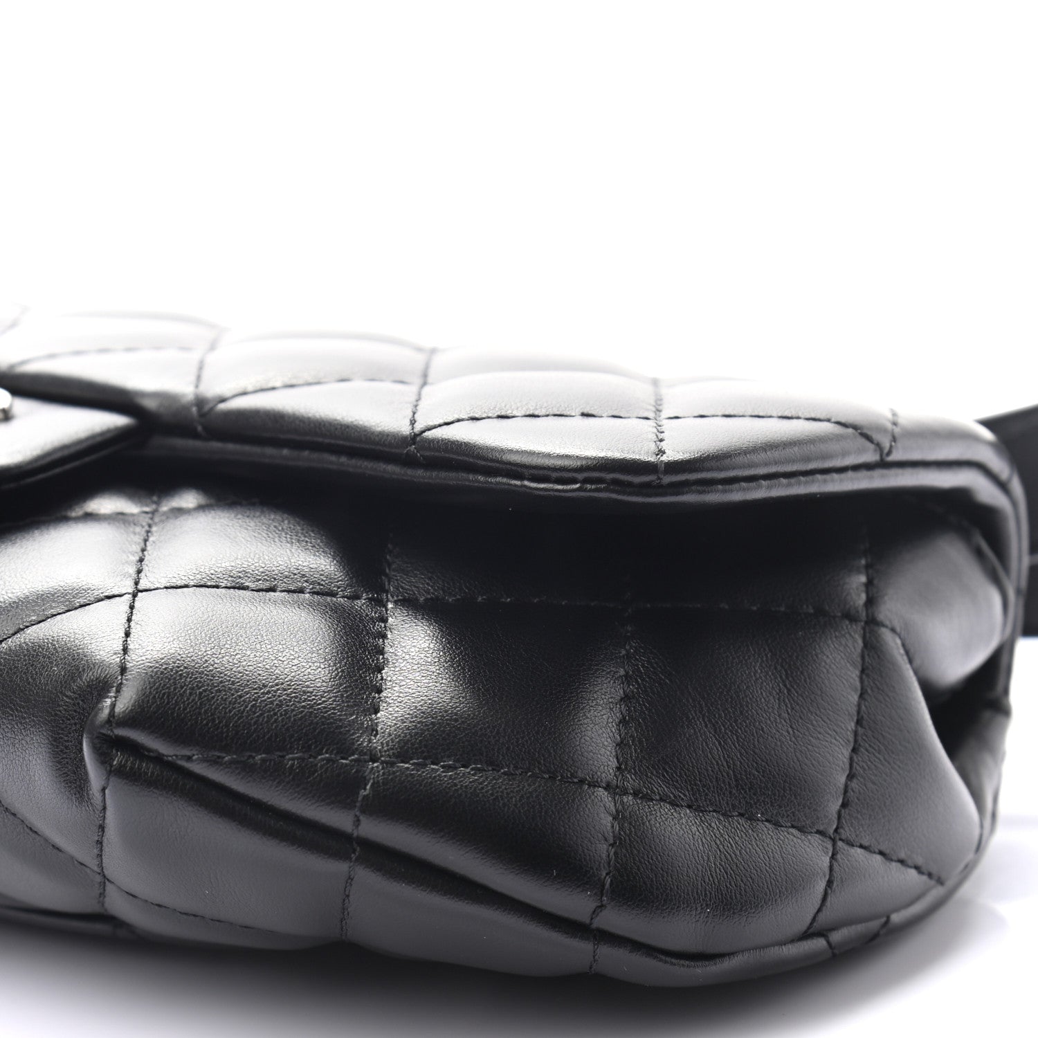 Chanel Calfskin Quilted CC Uniform Flap Belt Bag Black 9 of 9