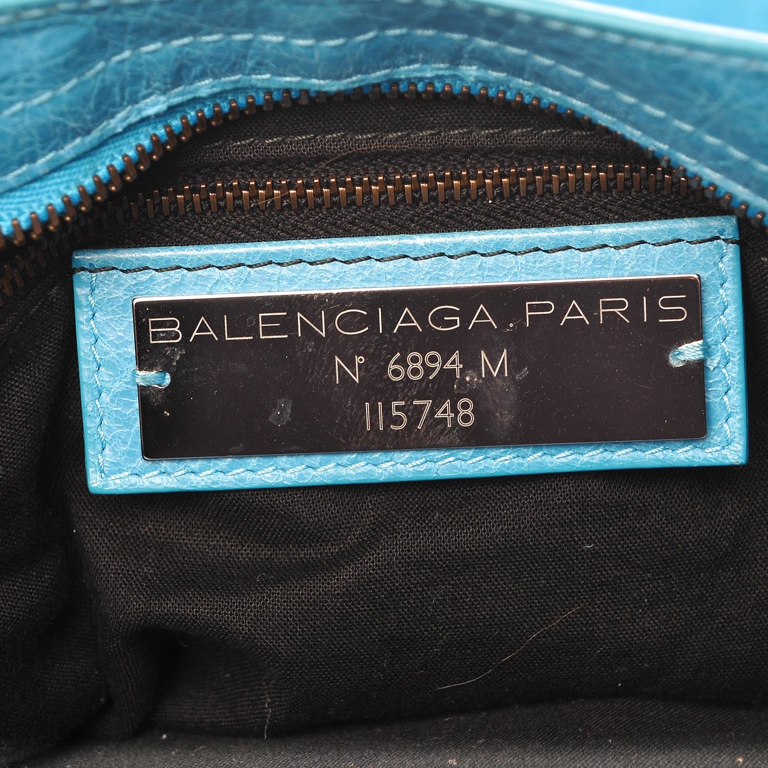 Balenciaga Agneau Classic Hardware City Bleu Paon 6 of 11