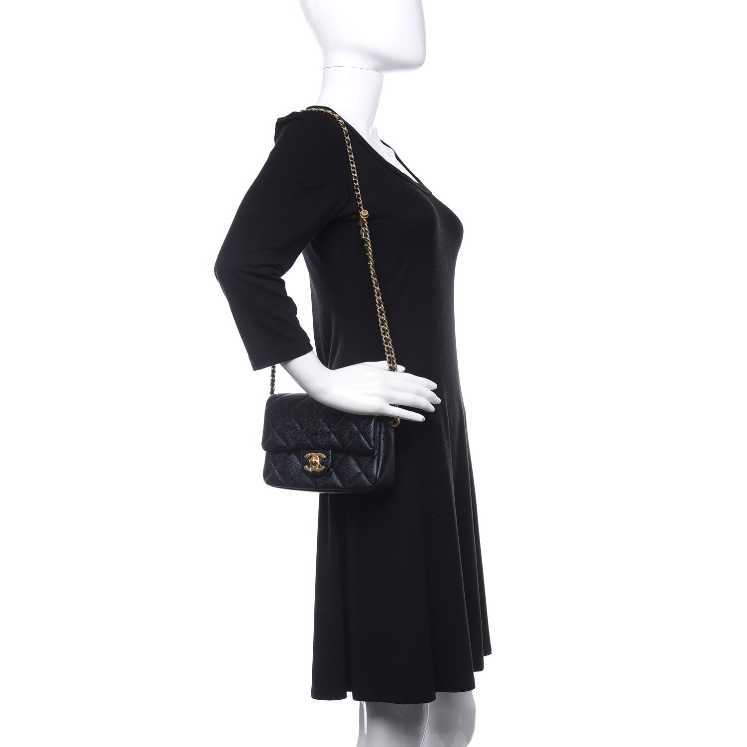 Chanel Iridescent Caviar Quilted Mini My Perfect Flap Black 3 of 9