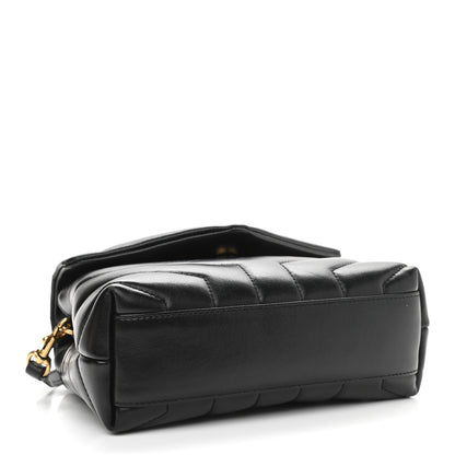 Saint Laurent Calfskin Y Quilted Monogram Toy Loulou Crossbody Bag Black 4 of 12