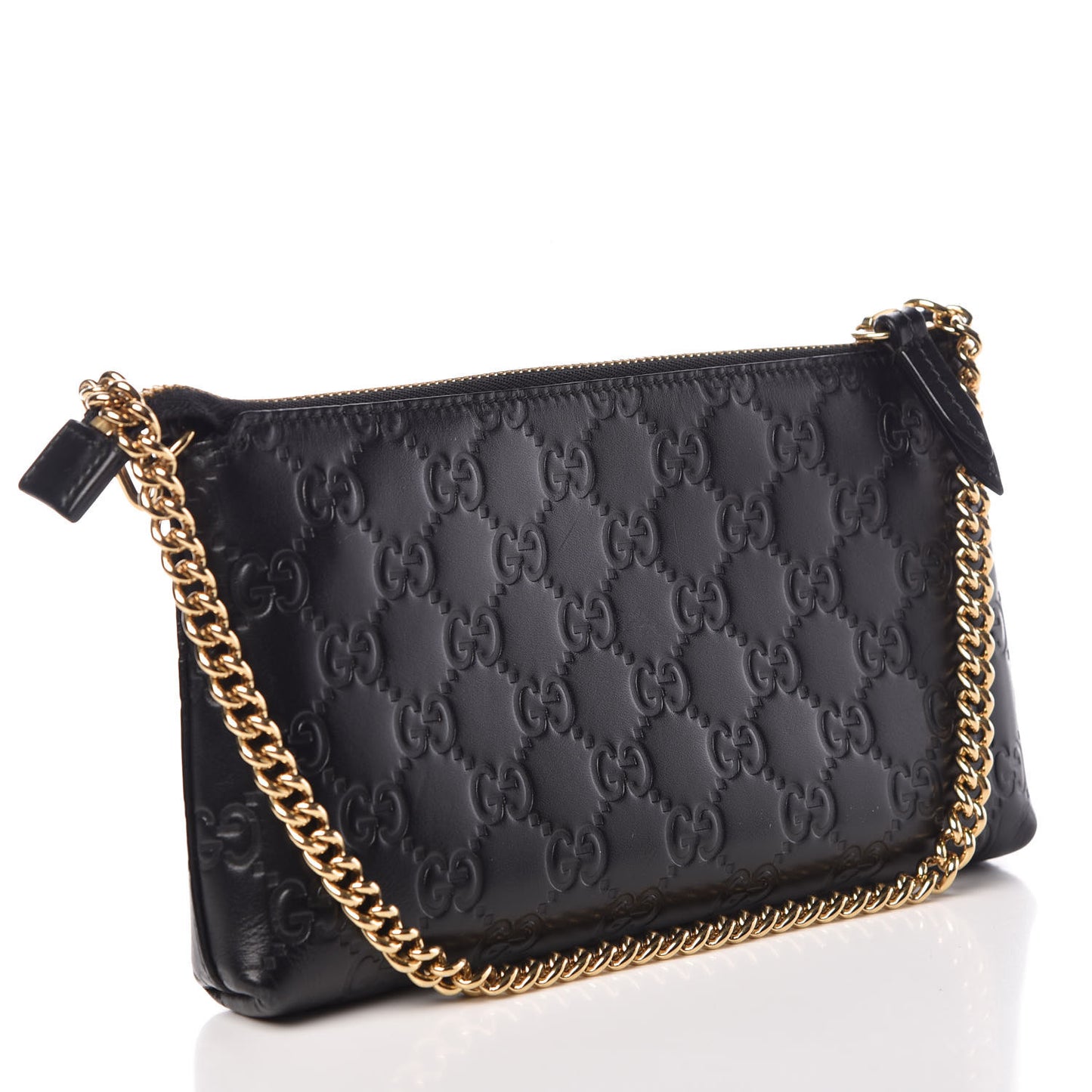 Guccissima Signature Wrist Wallet Black