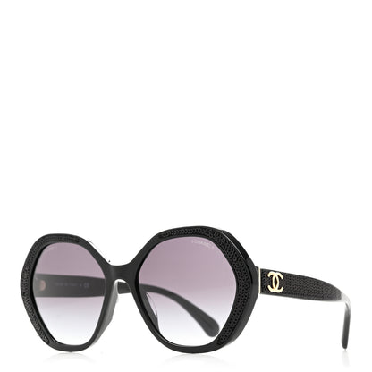Chanel Acetate Sequin Round Sunglasses 5451-A Black 1 of 9