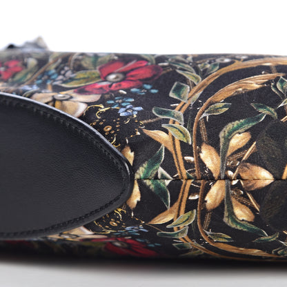 Alexander McQueen Silk Floral Print De Manta Clutch Black Multicolor 10 of 10