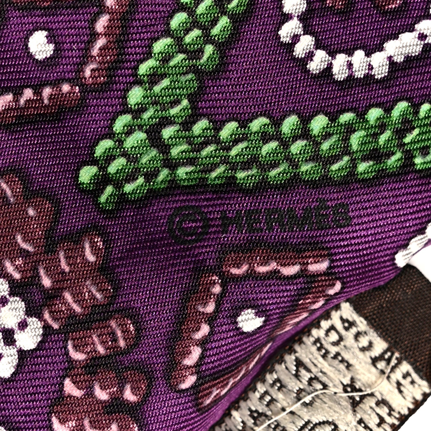 Silk Kelly En Perles Twilly Violet Vert Lie De Vin
