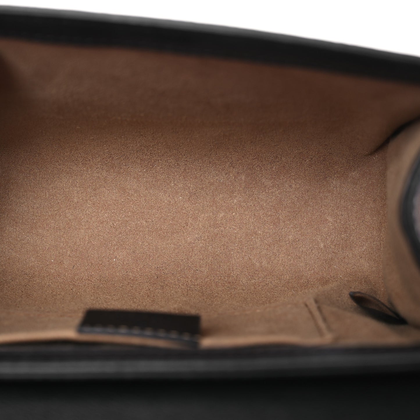 GG Supreme Monogram Calfskin Small Padlock Shoulder Bag Beige Black Cuir
