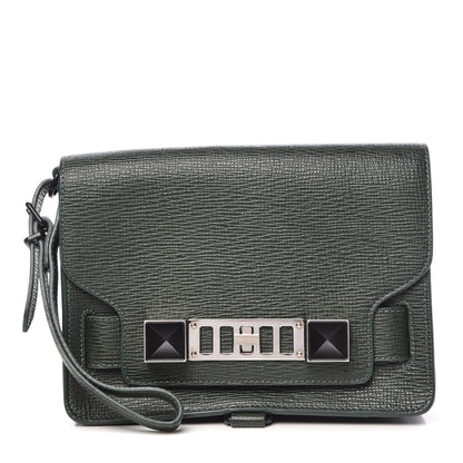 Proenza Schouler New Linosa PS11 Wristlet Clutch Verde Bottiglia 1 of 10