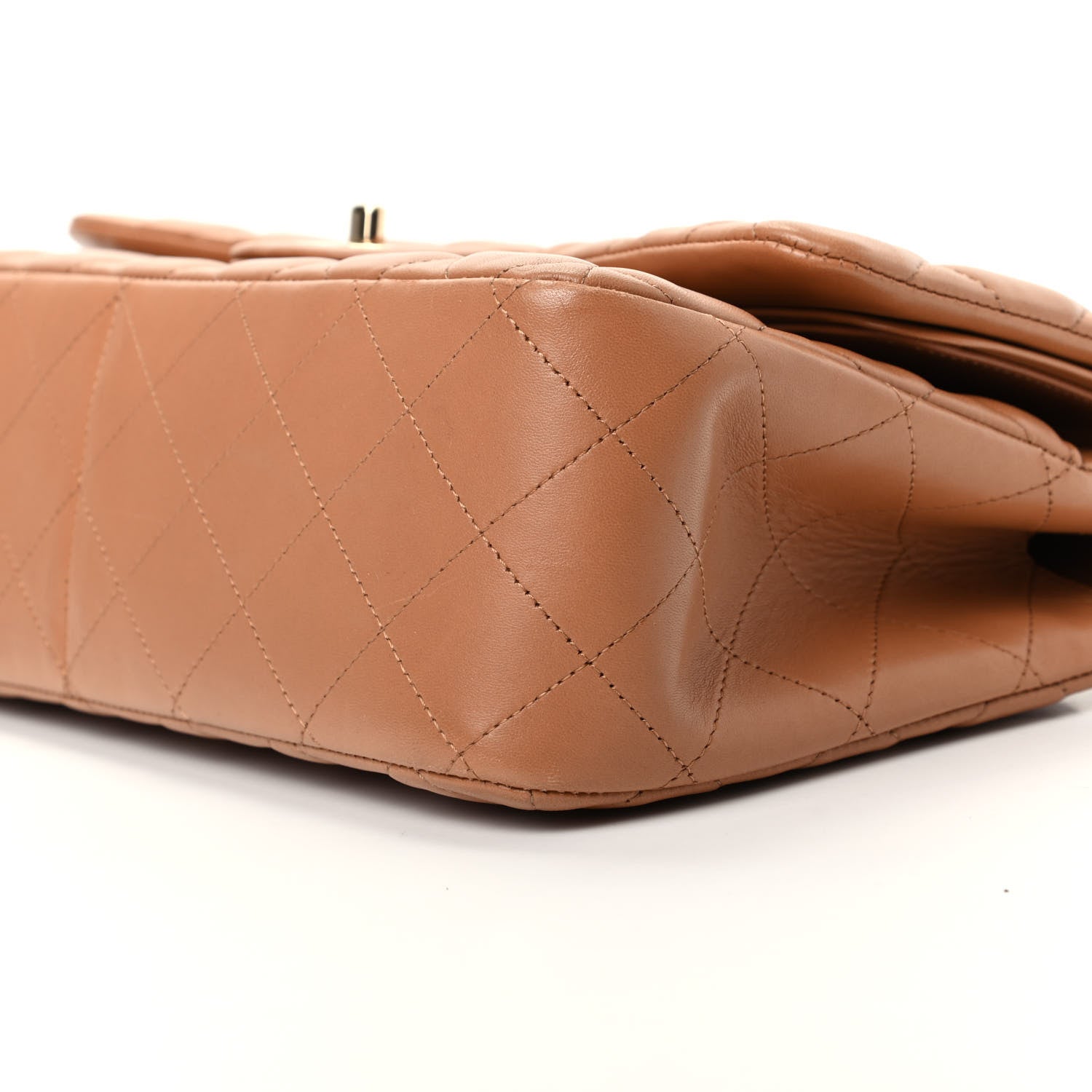 Chanel Lambskin Quilted Jumbo Double Flap Brown 7 of 9