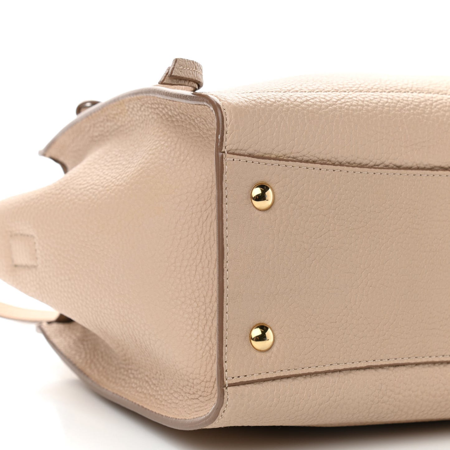 Hammered Calfskin Double Handle Small Amy Tote Cumin