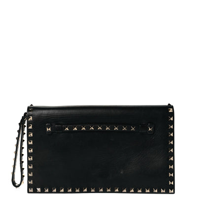 Valentino Garavani Nappa Rockstud Wristlet Clutch Black 1 of 8