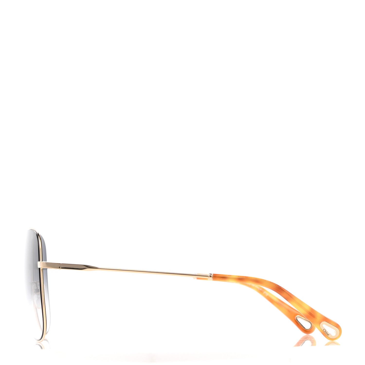 Chloe Square Aviator Sunglasses CE140S Gold 3 of 8