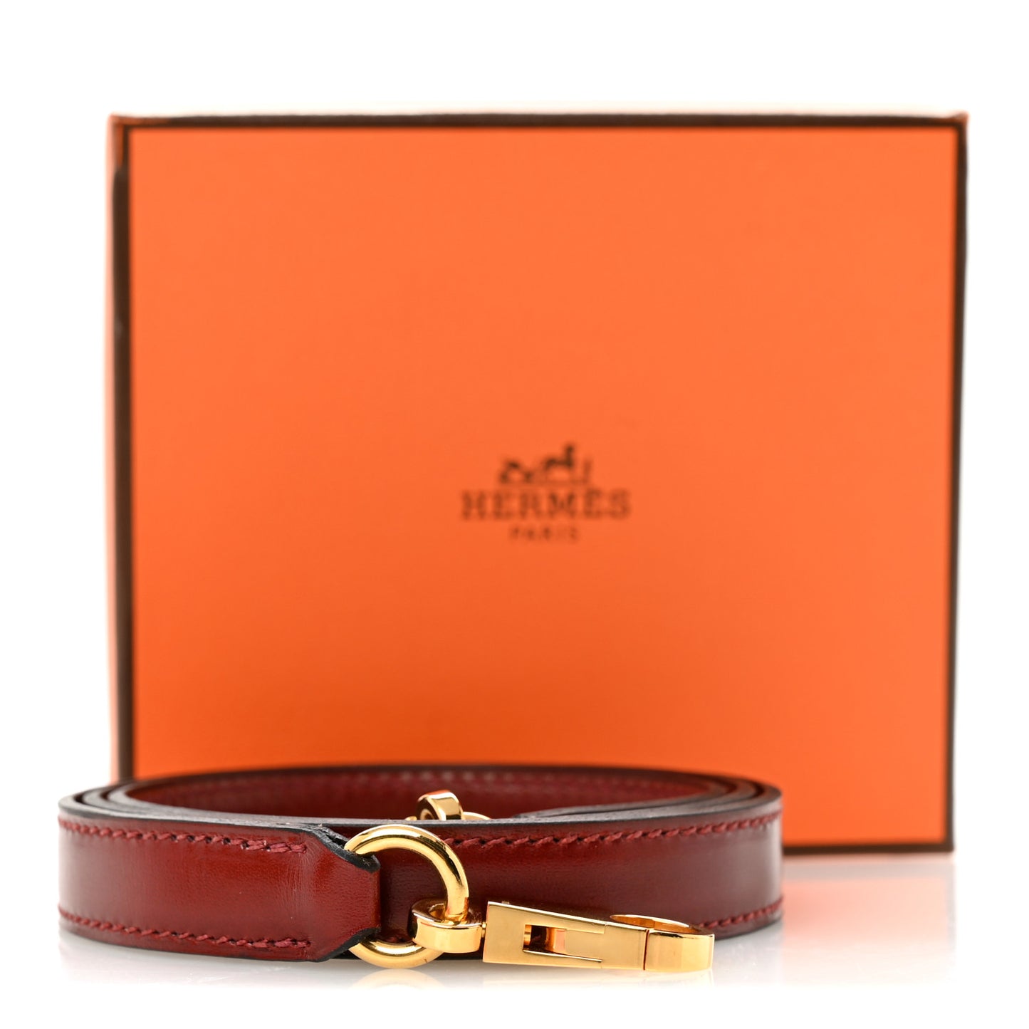 Box Kelly Shoulder Strap Rouge H