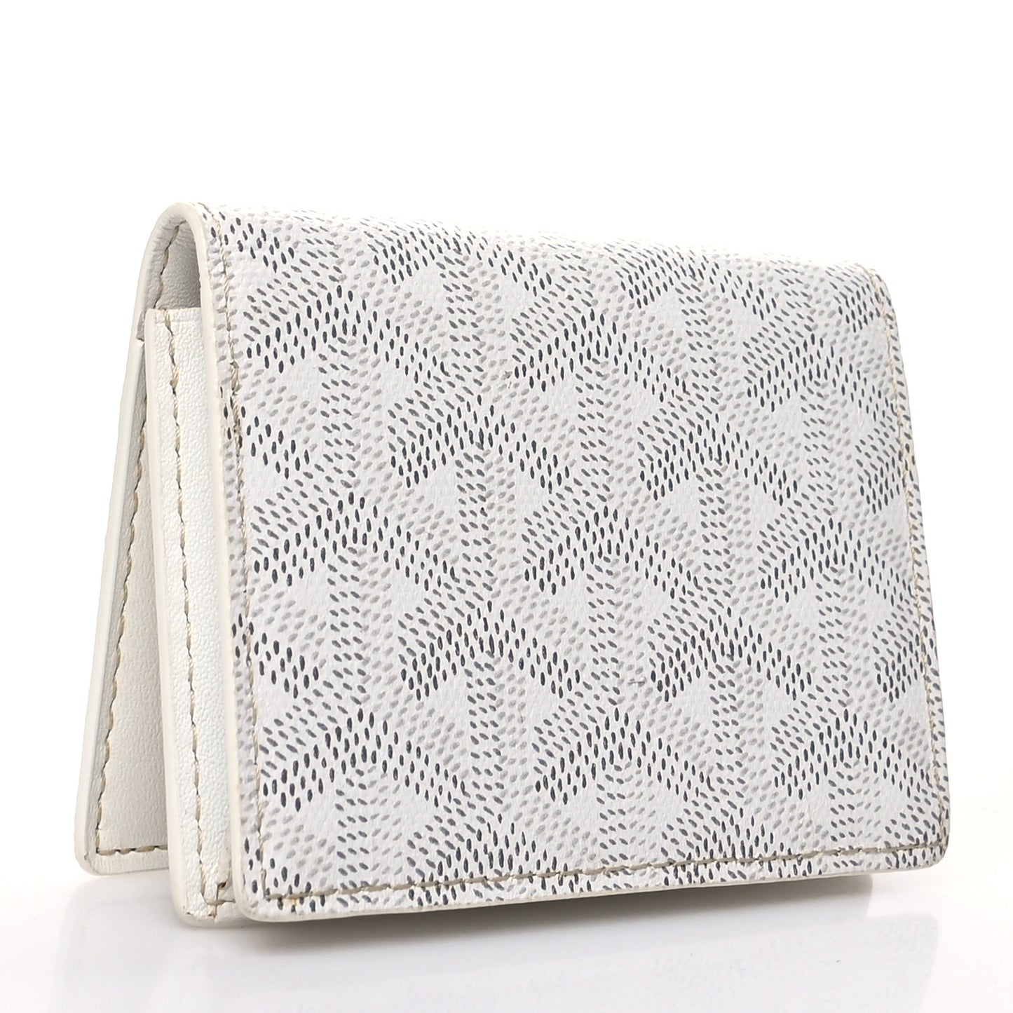 Goyardine Business Card Holder White