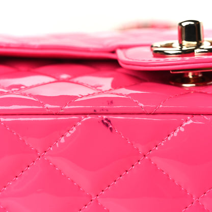 Chanel Patent Calfskin Quilted Mini Rectangular Flap Pink 10 of 10