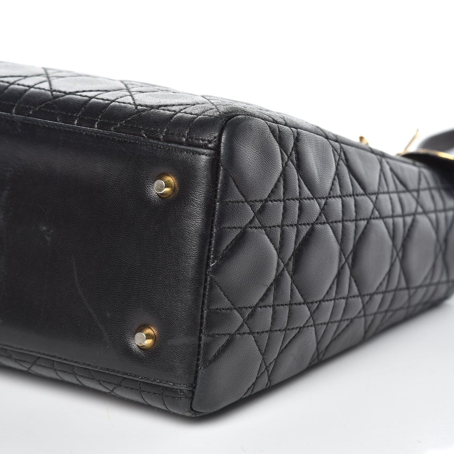 Lambskin Cannage Medium Lady Dior Black