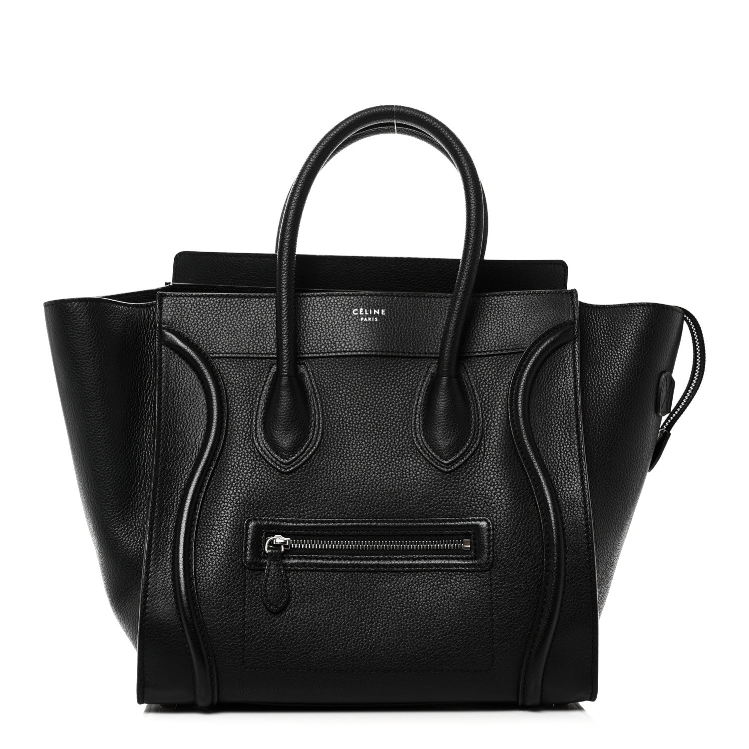Celine Drummed Calfskin Mini Luggage Black 1 of 9