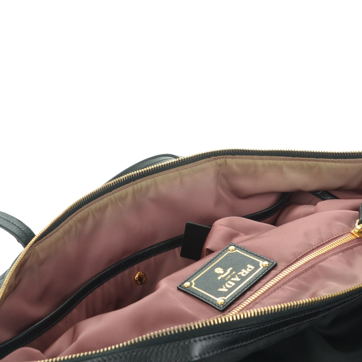 Prada Tessuto Nylon Saffiano Tote Nero Black 10 of 12