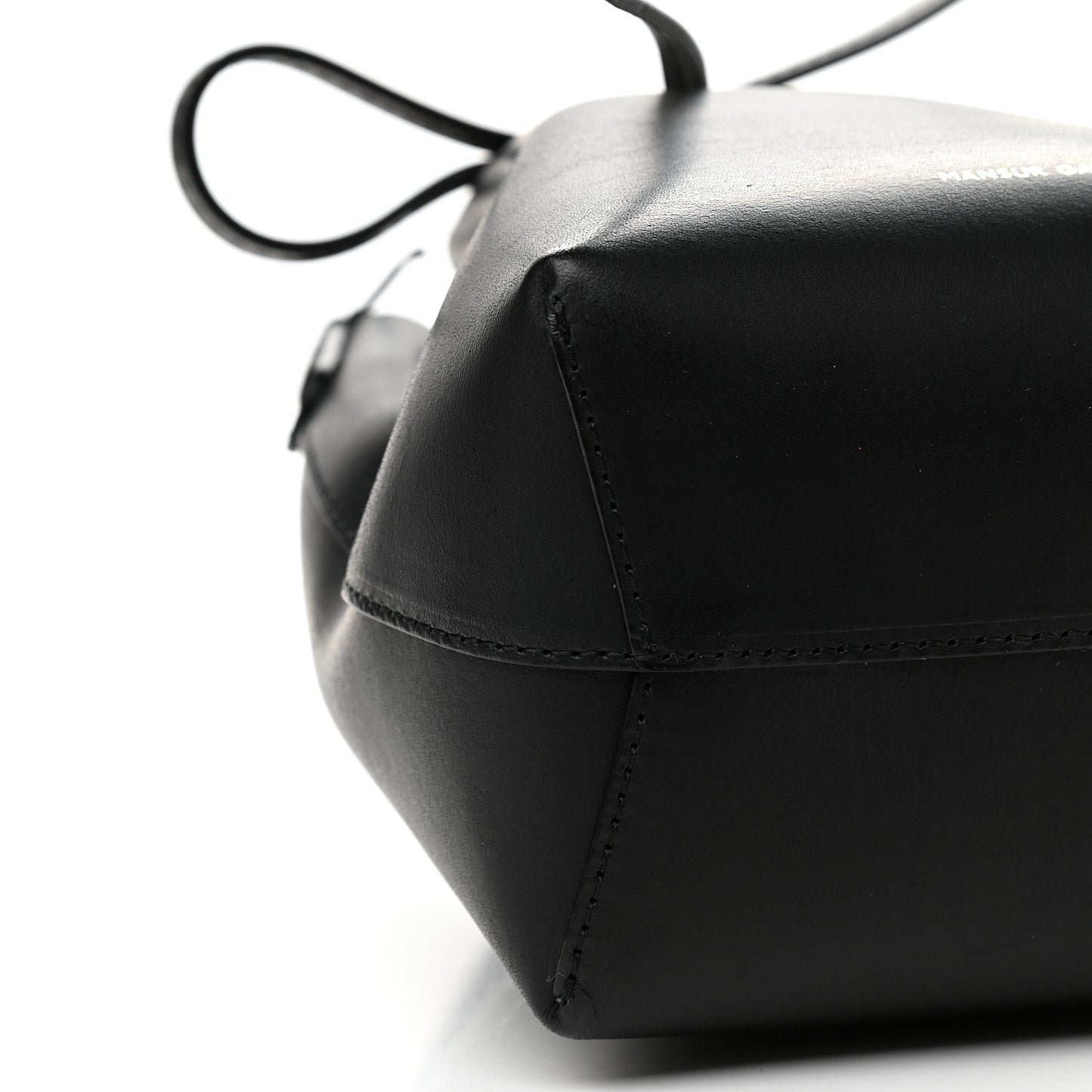 Calfskin Mini Bucket Bag Black Flamma