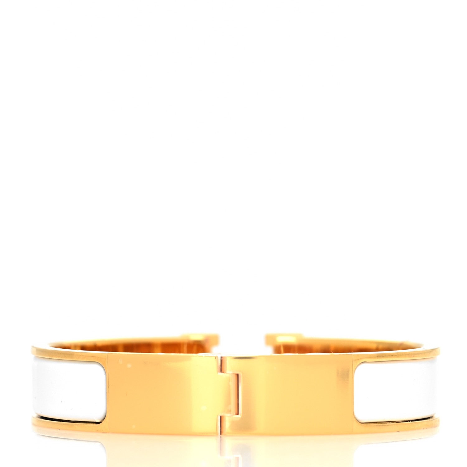 Hermes Enamel Narrow Clic Clac H Bracelet PM White 3 of 5