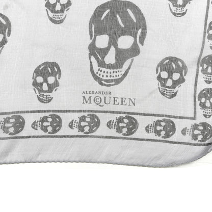 Alexander McQueen Silk Skull Scarf Ivory Black 2 of 6