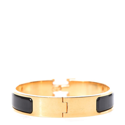 Hermes Enamel Narrow Clic Clac H Bracelet PM Black 3 of 5