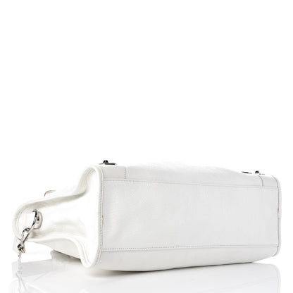 Balenciaga Chevre Silver Metallic Edge Hardware City White 5 of 12