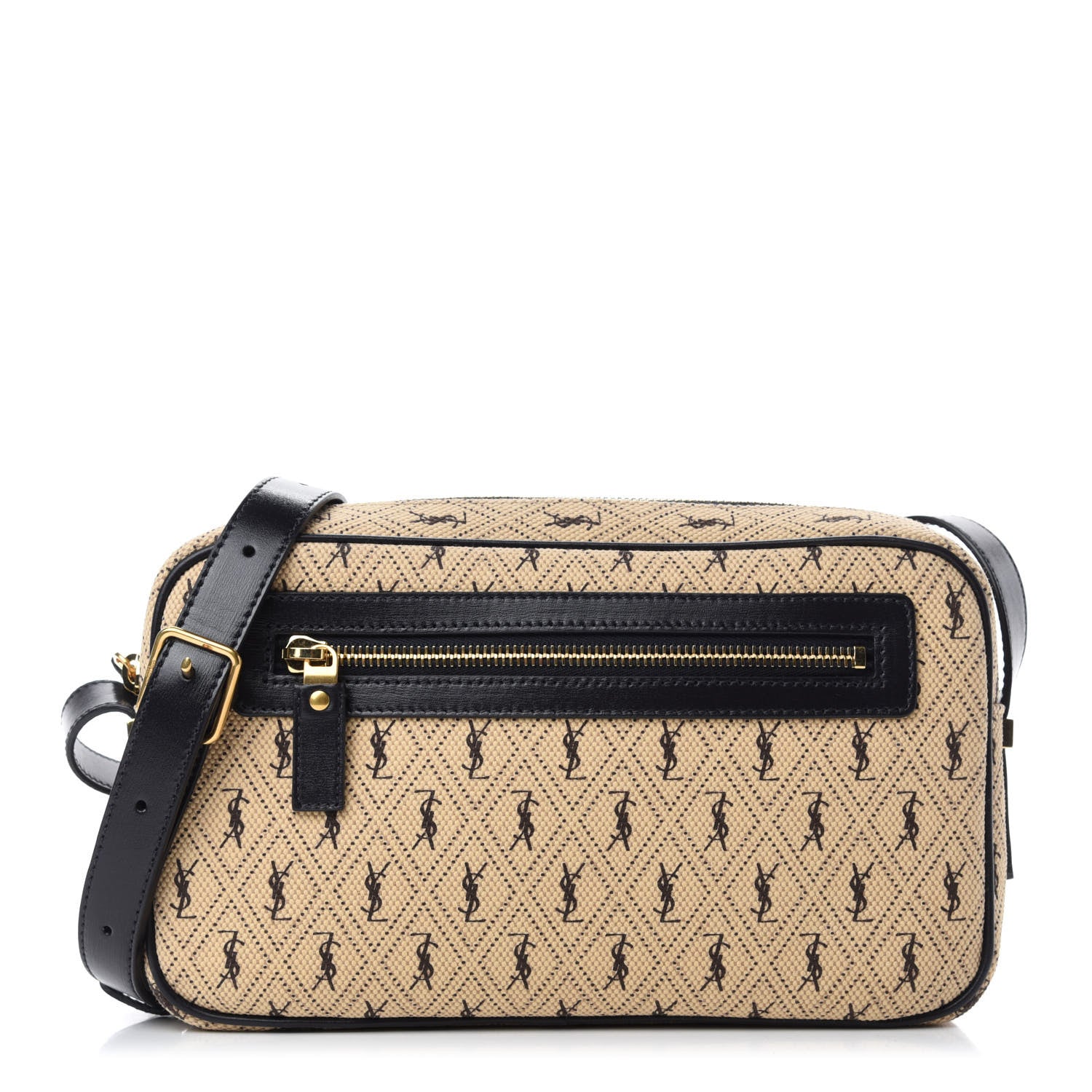 Saint Laurent Canvas Monogram All Over Camera Bag Beige 1 of 10